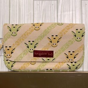 Bungalow 360 Animal Print Clutch - Green and Yellow